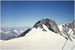 Toppen af Dufourspitze set fra Signalkuppe