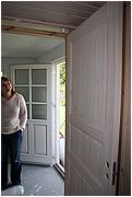 D�ren til toilettet har f�et en omgang lud